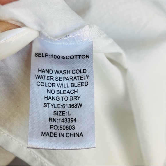 Cotton Bleu Women's embroidered top blouse tunic, Sz L - Picture 11 of 17